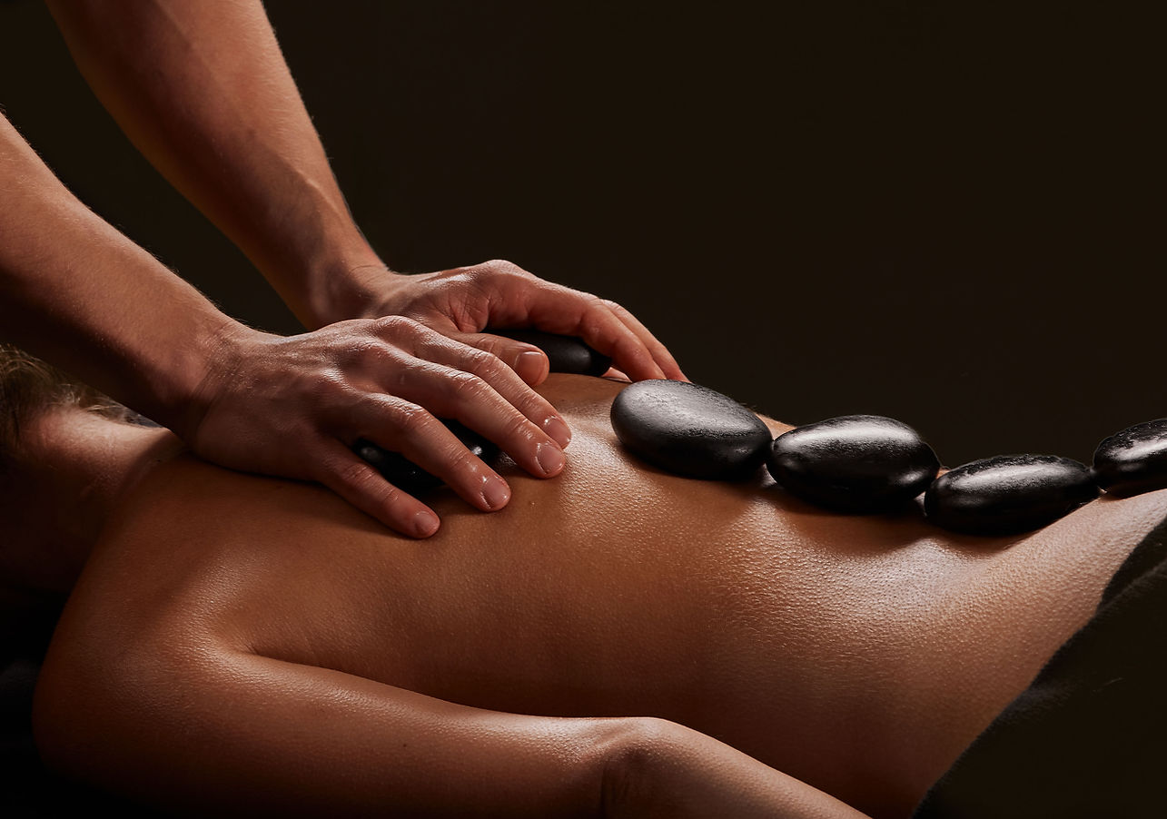 Close-up of a relaxing body treatment